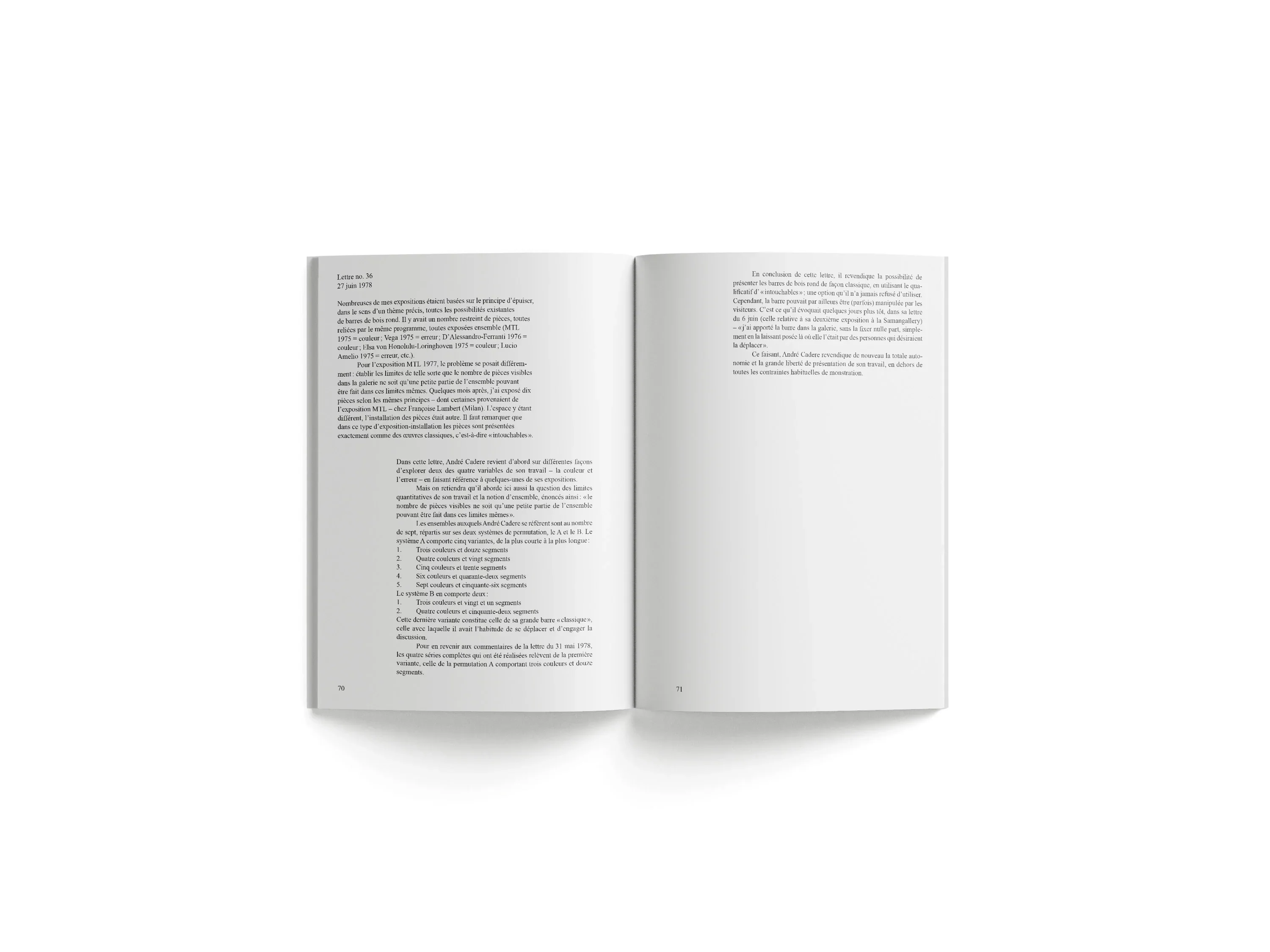 André Cadere - Lettres sur un travail - Image 5