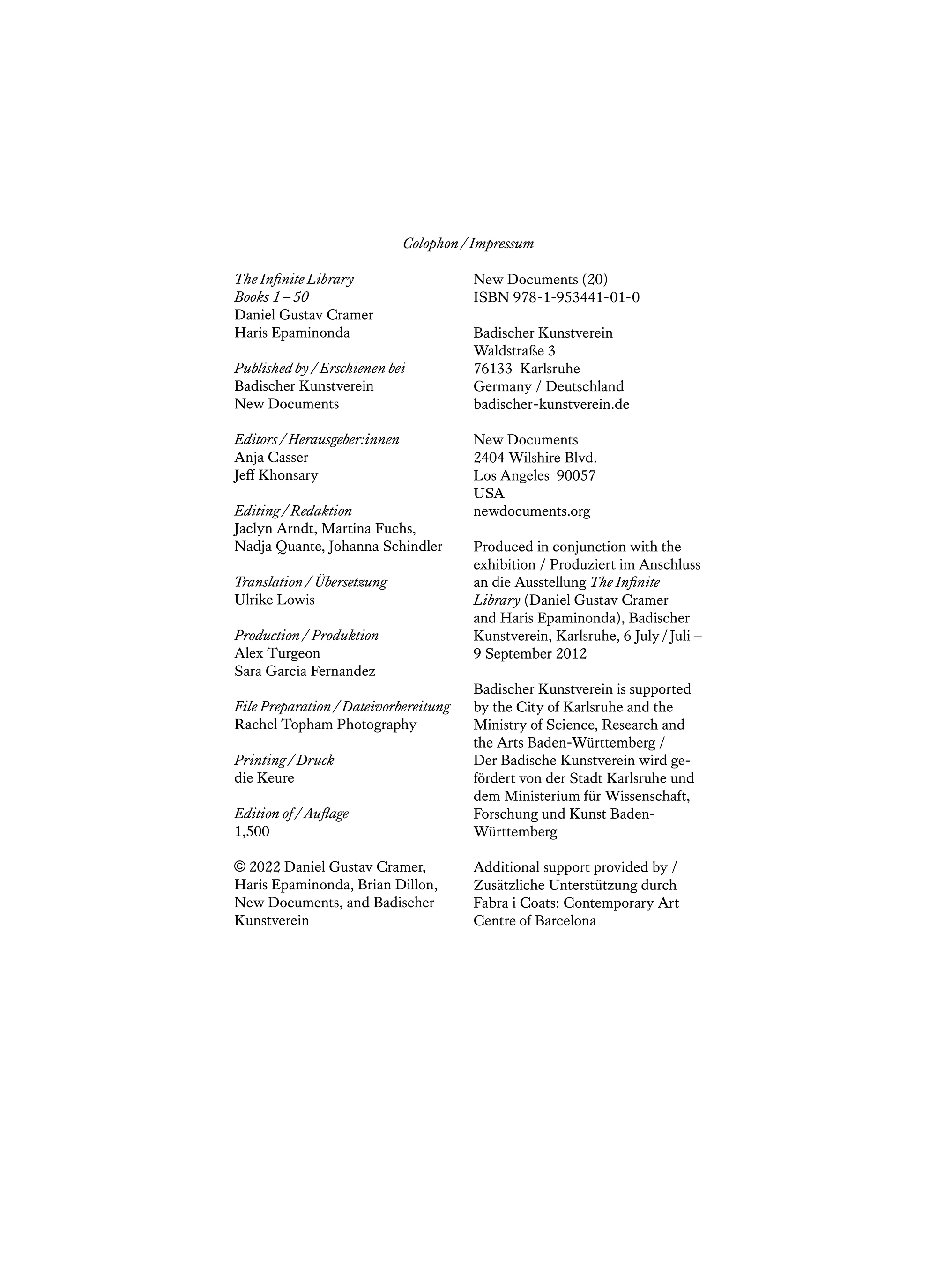 Daniel Gustav Cramer & Haris Epaminonda - The Infinite Library: Books 1-50 - Image 28