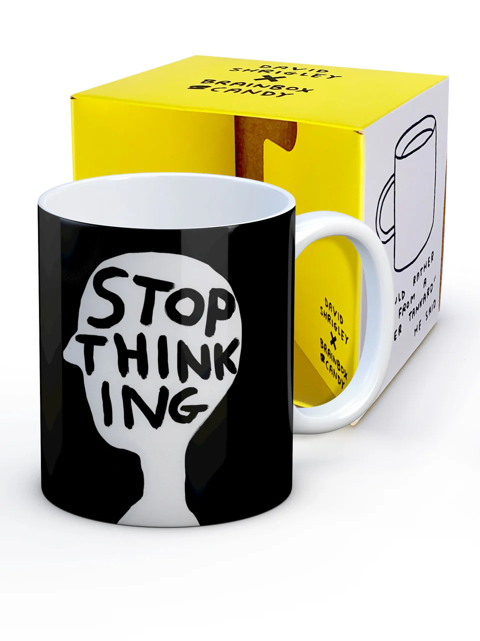 David Shrigley - "Stop Thinking" Mug - Image 3