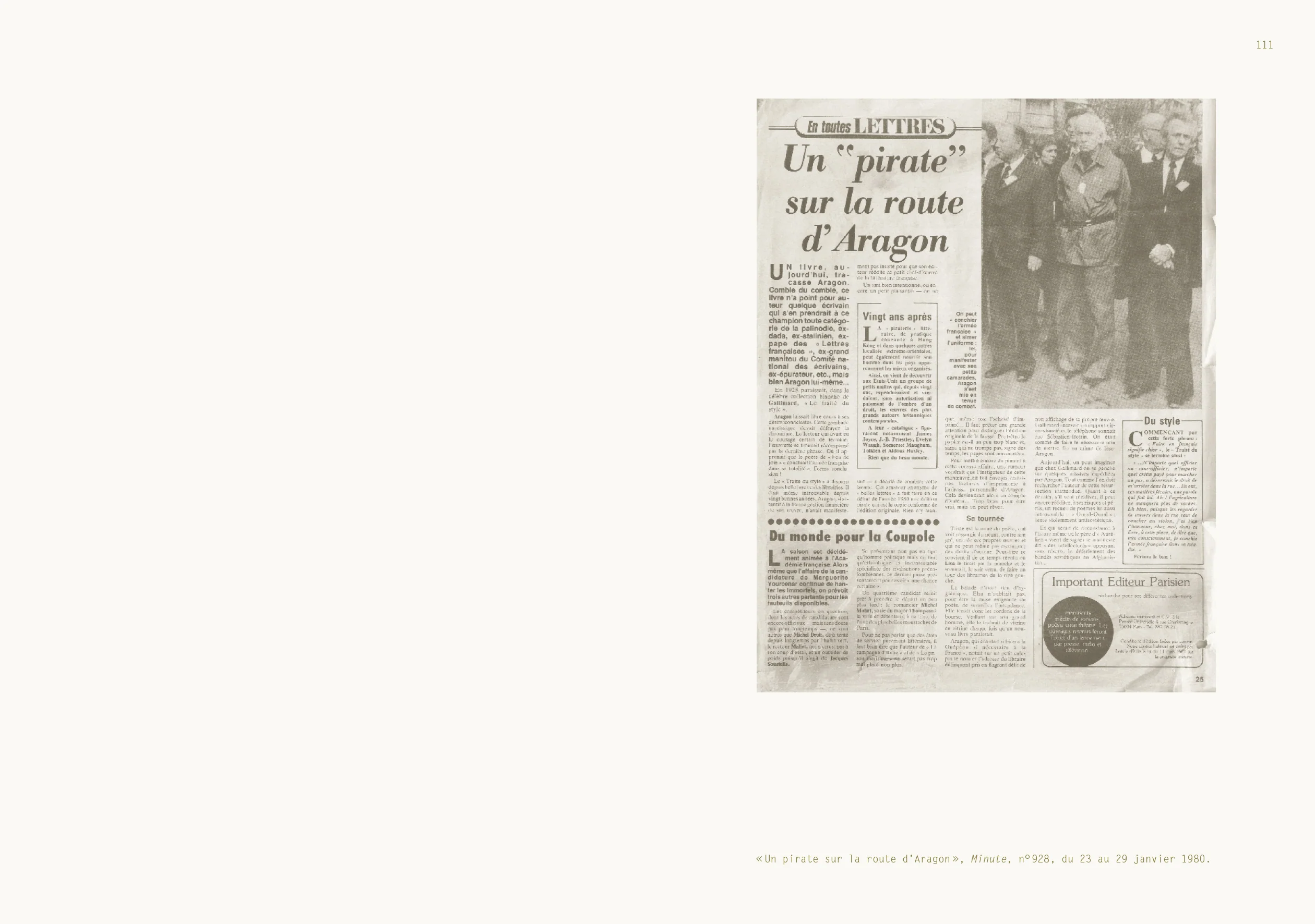 Gérard Berréby - Documents relatifs à l'édition pirate du Traité du style de Louis Aragon par Gérard Berréby - Image 15