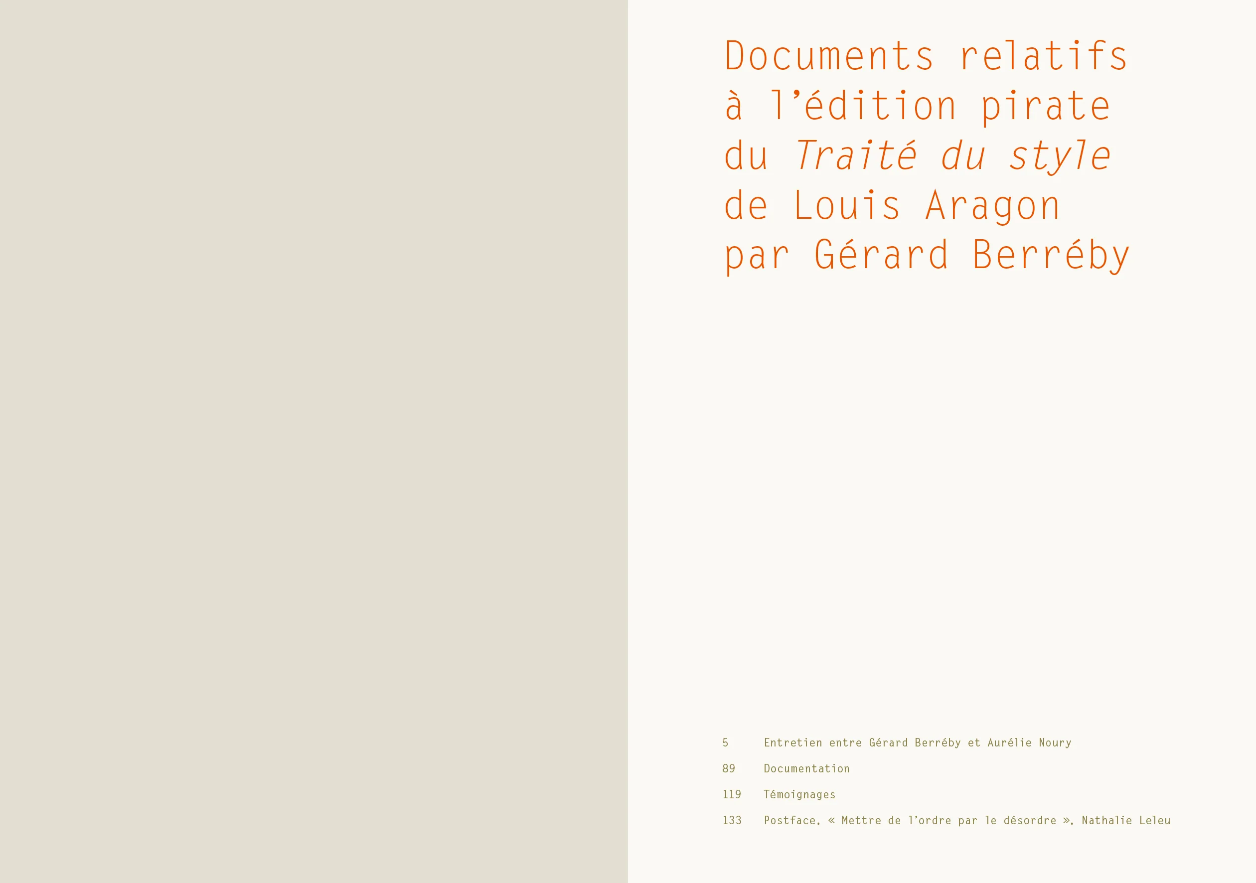 Gérard Berréby - Documents relatifs à l'édition pirate du Traité du style de Louis Aragon par Gérard Berréby - Image 3