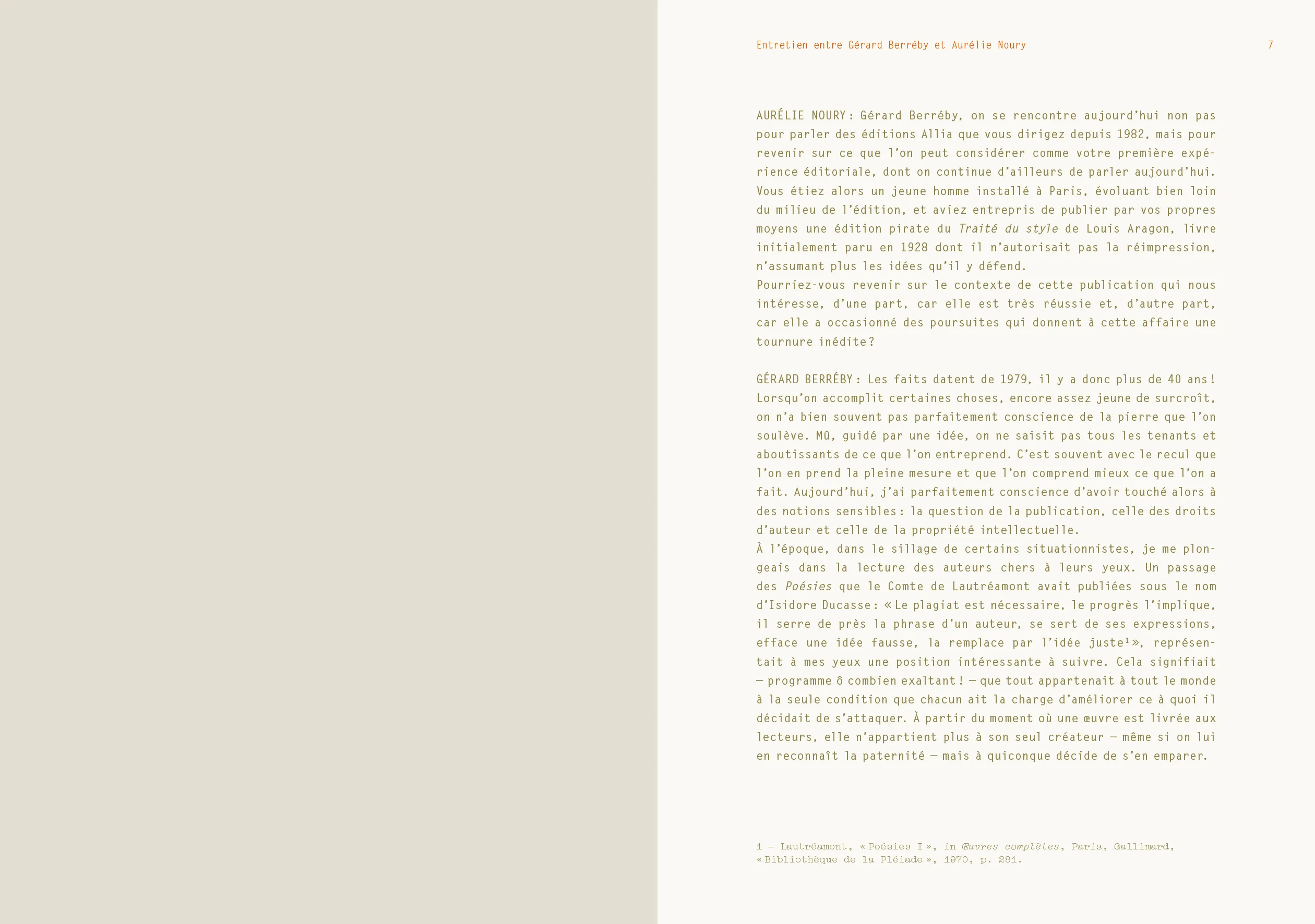 Gérard Berréby - Documents relatifs à l'édition pirate du Traité du style de Louis Aragon par Gérard Berréby - Image 5