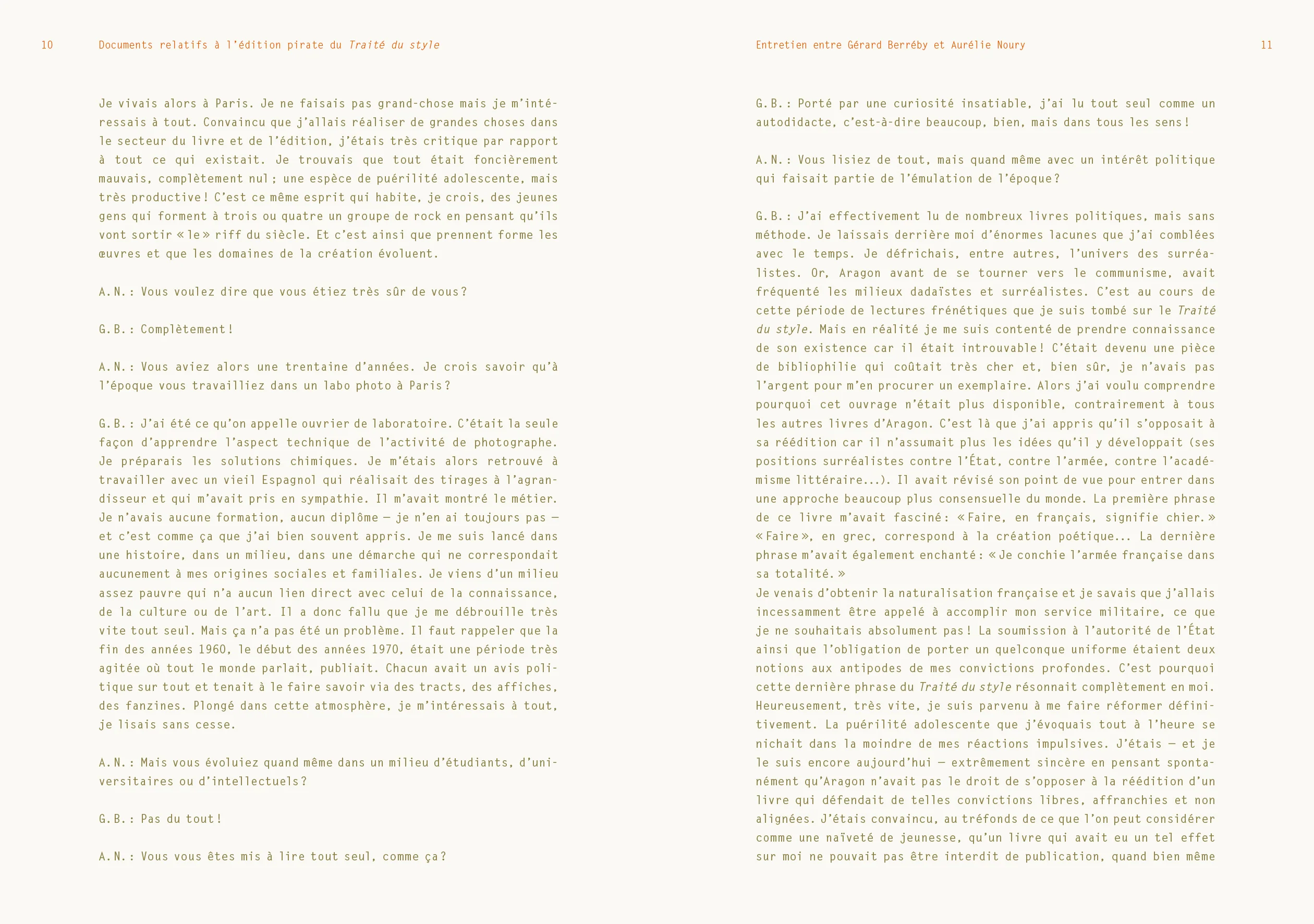 Gérard Berréby - Documents relatifs à l'édition pirate du Traité du style de Louis Aragon par Gérard Berréby - Image 7