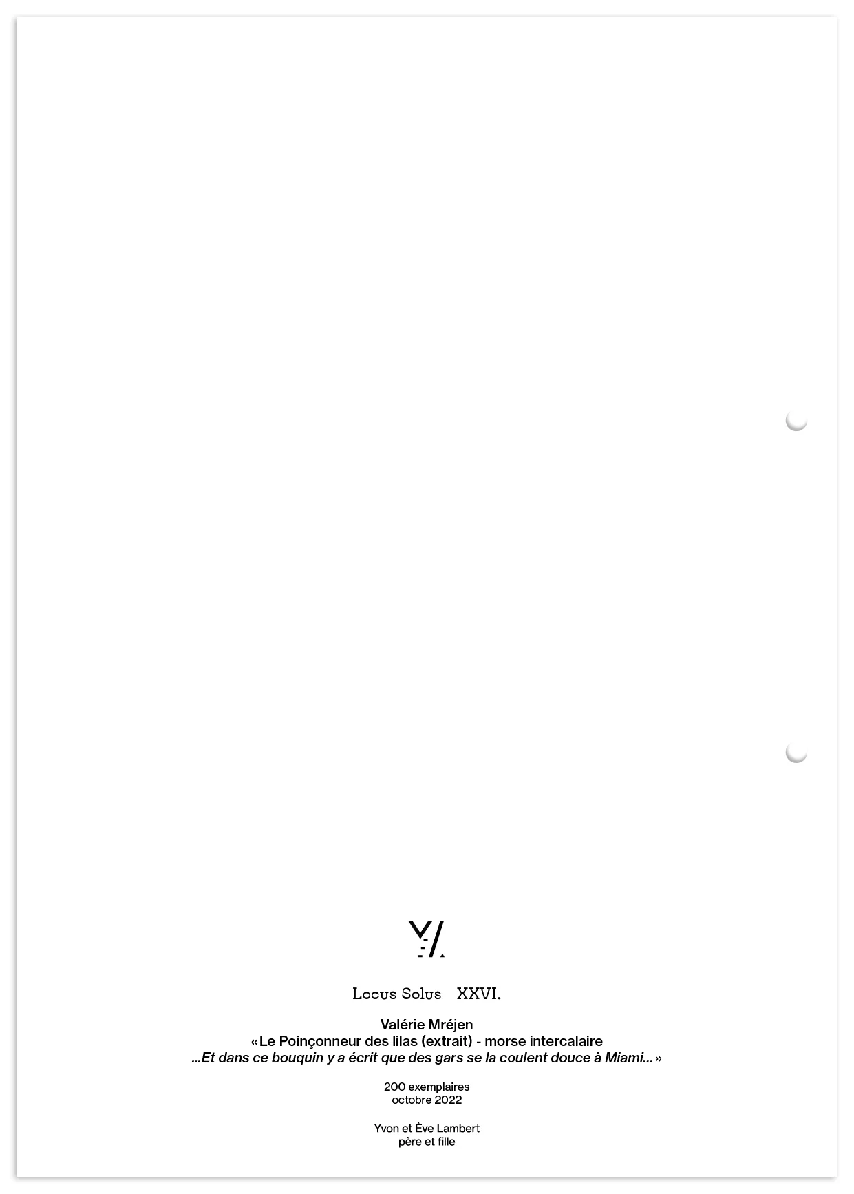 Locus Solus XXVI. - Valérie Mréjen - Image 2