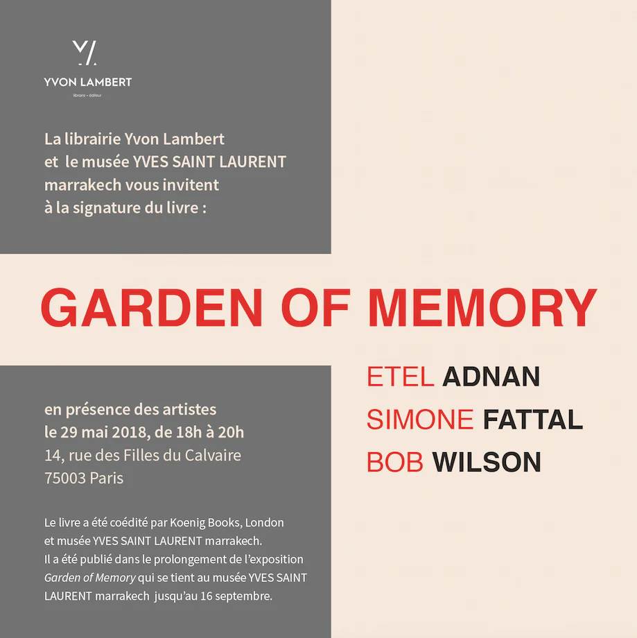 Etel Adnan, Simone Fattal, Bob Wilson - Garden of Memory - Image 2