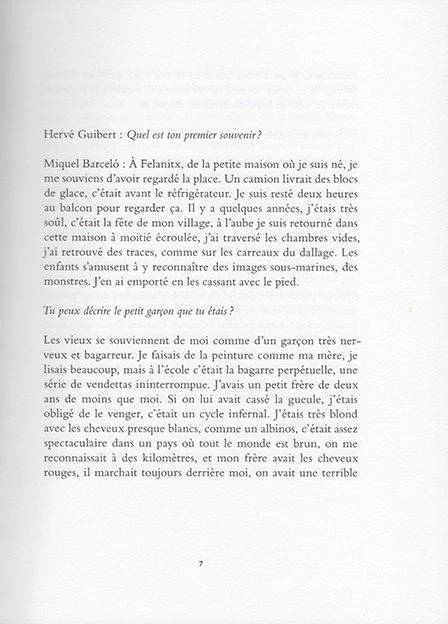 Miquel Barceló, Hervé Guibert - Entretien - Image 2