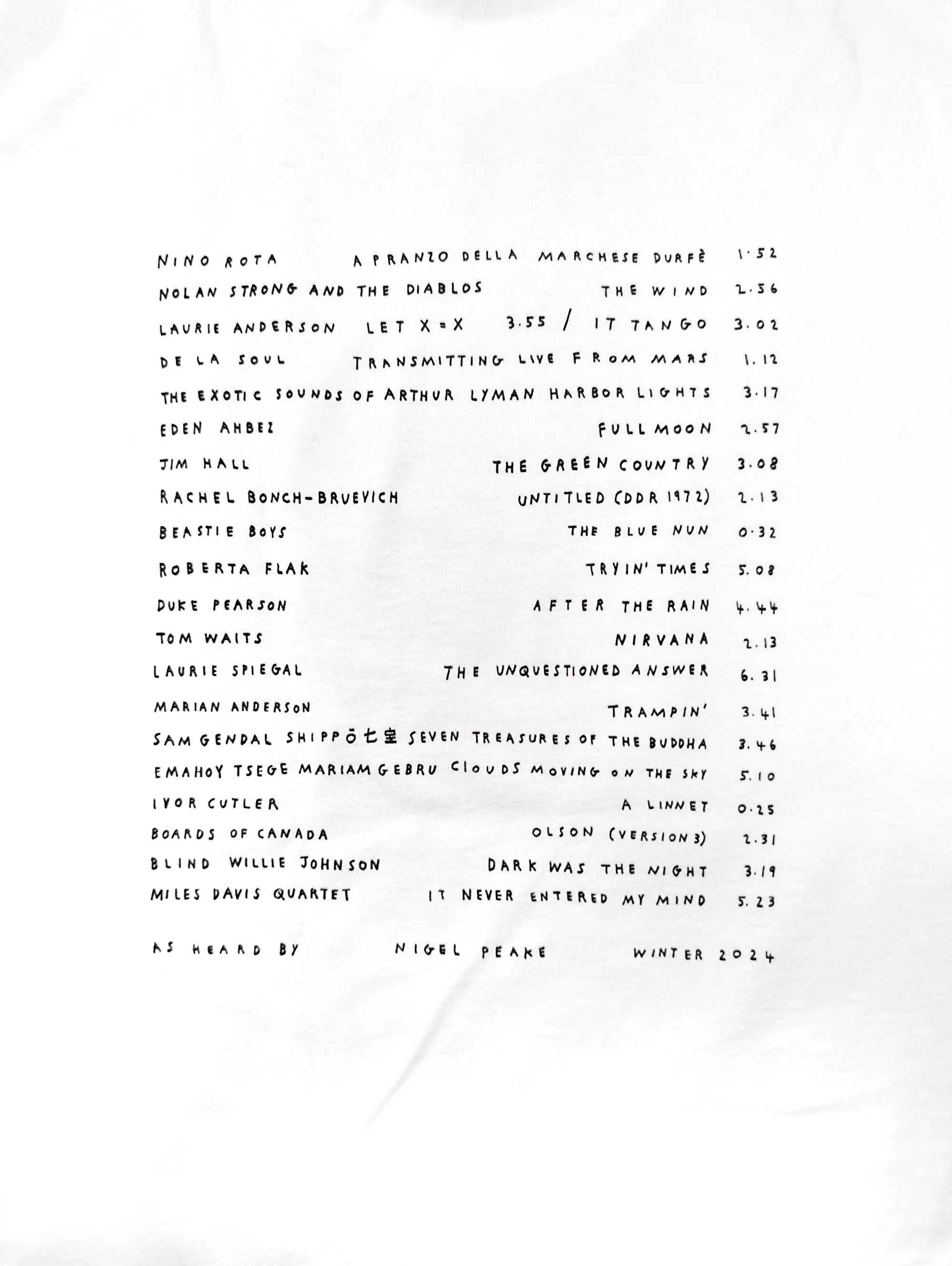 "Sounds of Winter at Yvon Lambert Librairie" T-shirt - Image 5