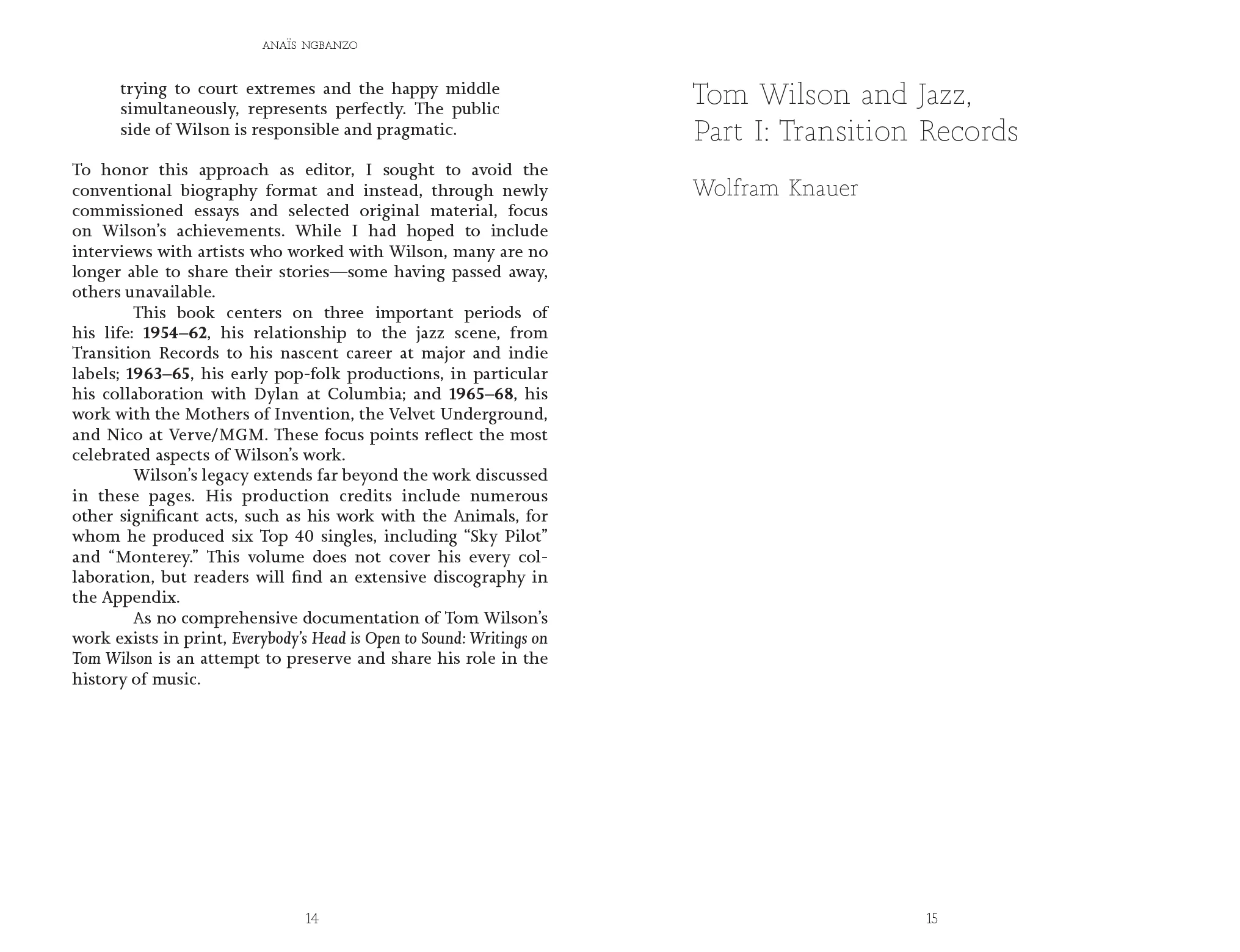 Tom Wilson - Everybody's Head is Open to Sound – Writings on Tom Wilson - Image 6