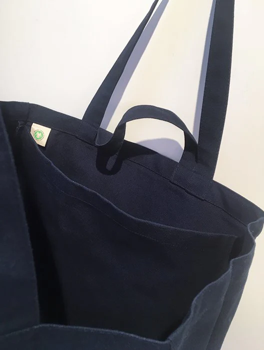 Yvon Lambert Large Tote Bag Navy Blue - Image 4